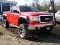 2008 Fire Red GMC Sierra 1500 SLE Extended Cab 4x4  photo #3