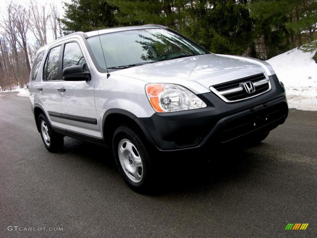 2002 CR-V LX 4WD - Satin Silver Metallic / Black photo #3