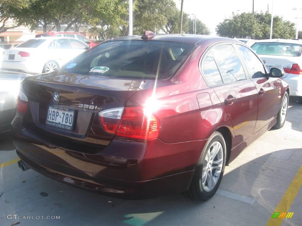 2008 3 Series 328i Sedan - Barbera Red Metallic / Beige photo #3