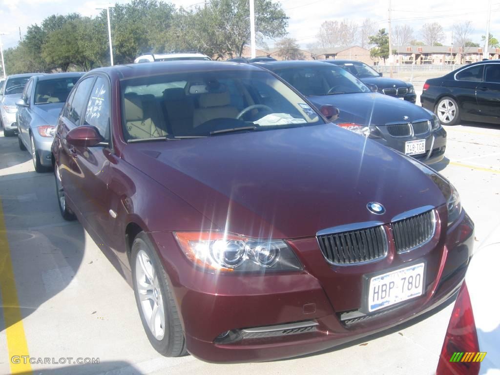 2008 3 Series 328i Sedan - Barbera Red Metallic / Beige photo #4