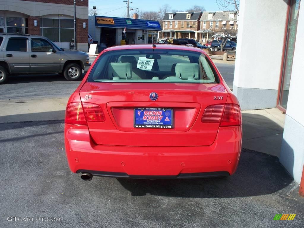 2007 9-5 2.3T Sedan - Laser Red / Parchment photo #25