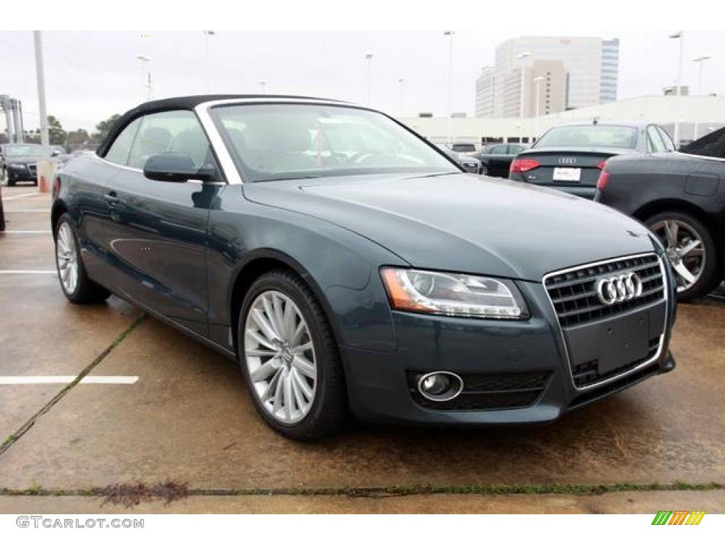 2010 A5 2.0T Cabriolet - Meteor Gray Pearl Effect / Light Gray photo #1
