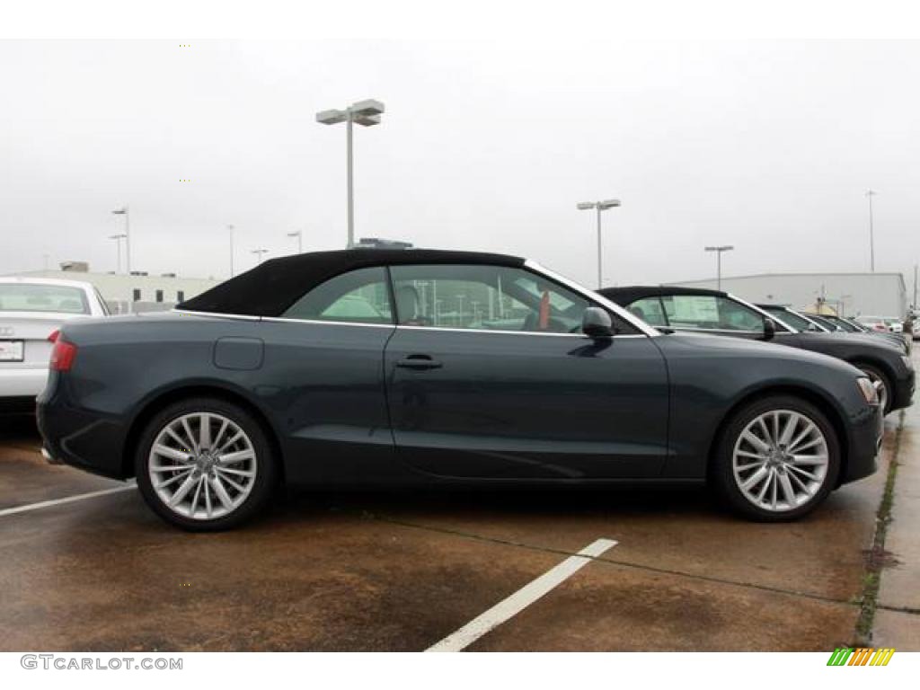 2010 A5 2.0T Cabriolet - Meteor Gray Pearl Effect / Light Gray photo #2