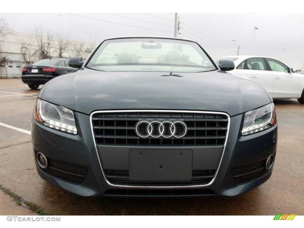 2010 A5 2.0T Cabriolet - Meteor Gray Pearl Effect / Light Gray photo #4