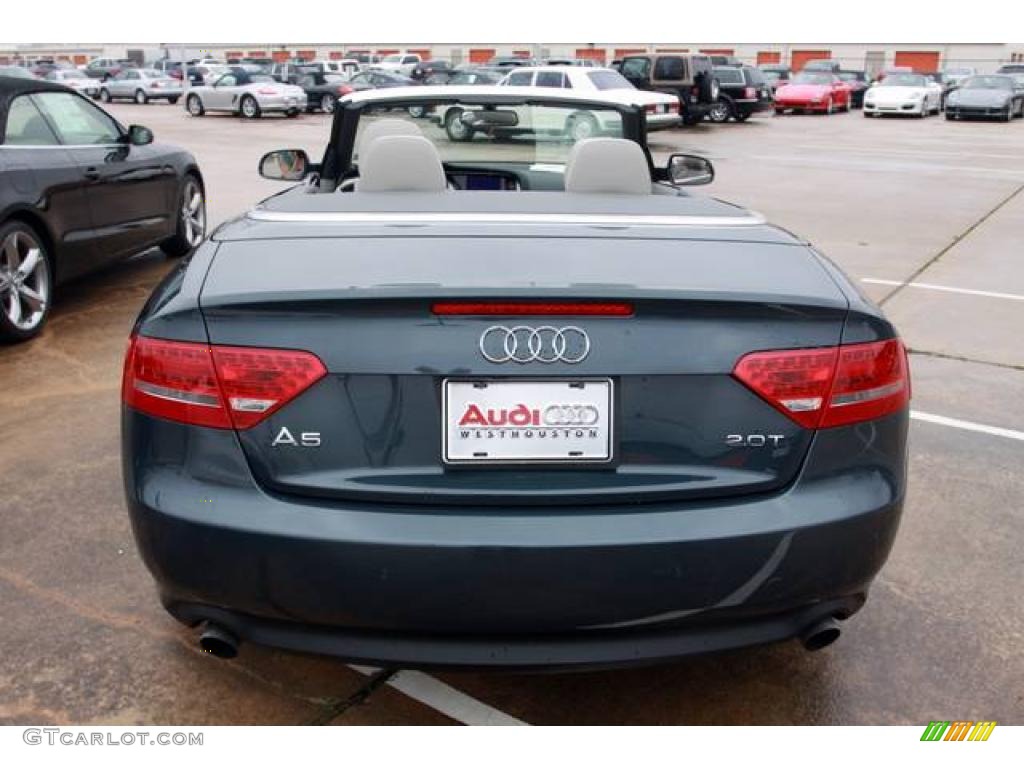 2010 A5 2.0T Cabriolet - Meteor Gray Pearl Effect / Light Gray photo #7