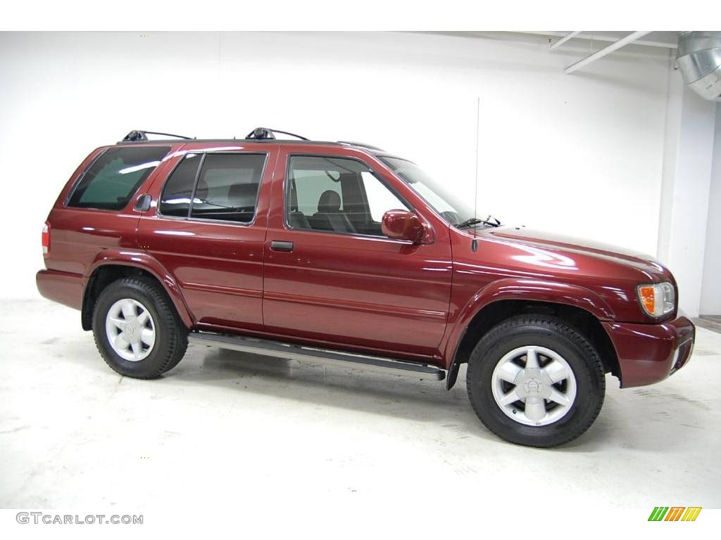 2001 Pathfinder LE - Burnt Cherry Red Pearl / Charcoal photo #2