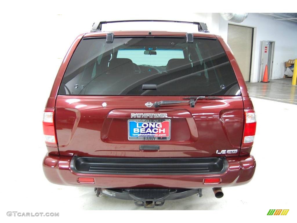 2001 Pathfinder LE - Burnt Cherry Red Pearl / Charcoal photo #7
