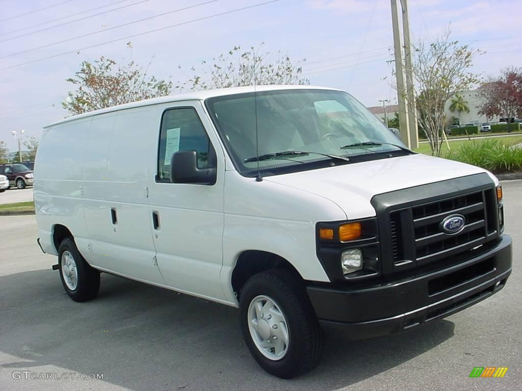 2008 E Series Van E150 Cargo - Oxford White / Medium Flint photo #1