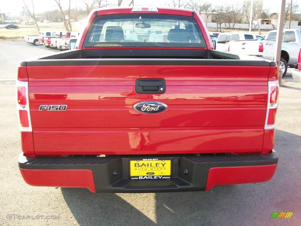 2010 F150 STX Regular Cab - Vermillion Red / Medium Stone photo #4