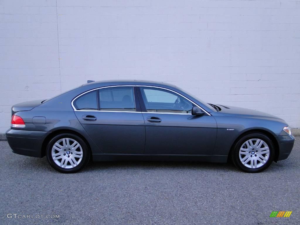 2002 7 Series 745i Sedan - Sterling Grey Metallic / Flannel Grey photo #3