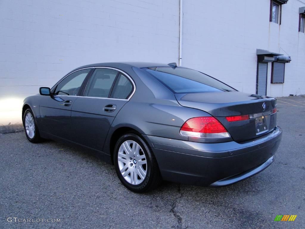 2002 7 Series 745i Sedan - Sterling Grey Metallic / Flannel Grey photo #9