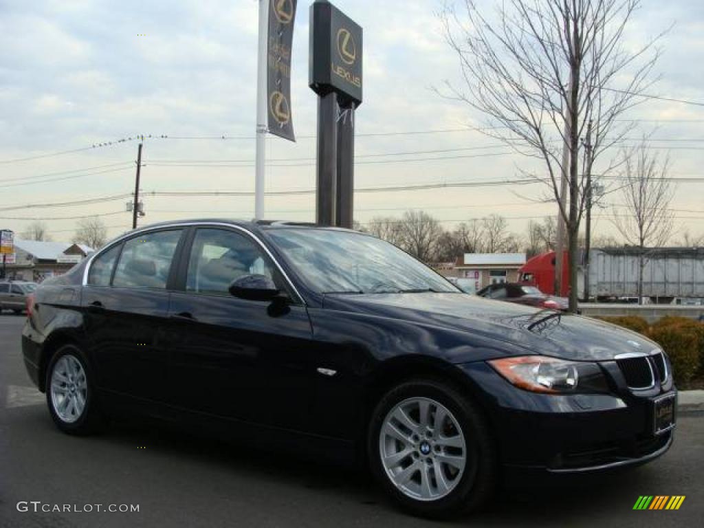 2007 3 Series 328i Sedan - Monaco Blue Metallic / Grey photo #3