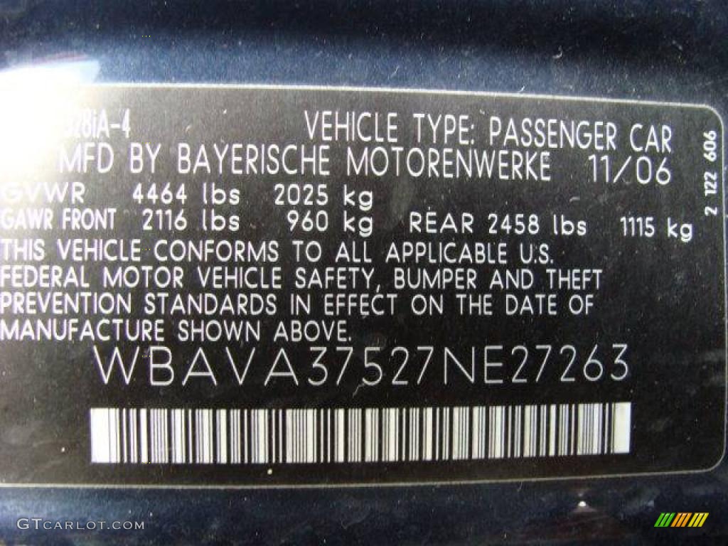 2007 3 Series 328i Sedan - Monaco Blue Metallic / Grey photo #15