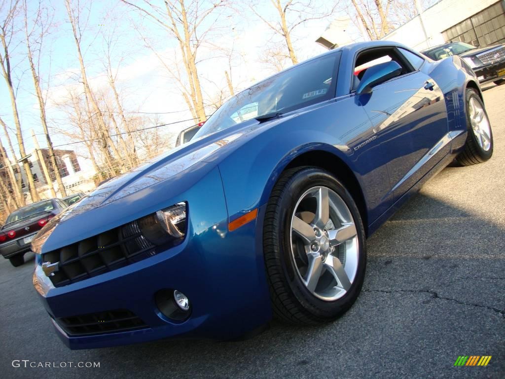 2010 Camaro LT Coupe - Aqua Blue Metallic / Black photo #2
