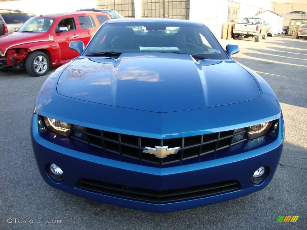 2010 Camaro LT Coupe - Aqua Blue Metallic / Black photo #3