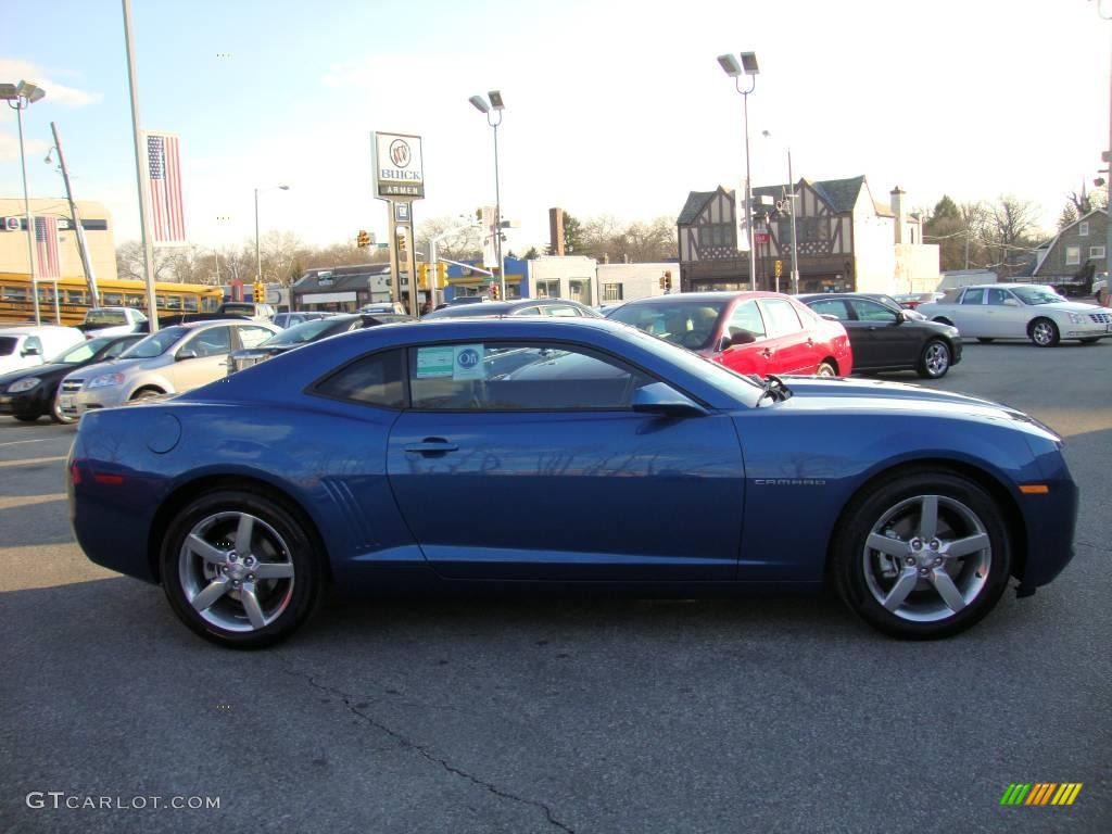 2010 Camaro LT Coupe - Aqua Blue Metallic / Black photo #6