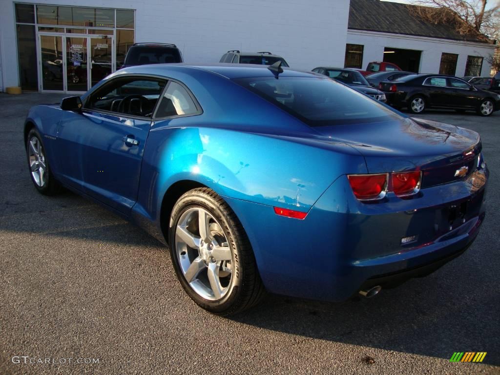 2010 Camaro LT Coupe - Aqua Blue Metallic / Black photo #9