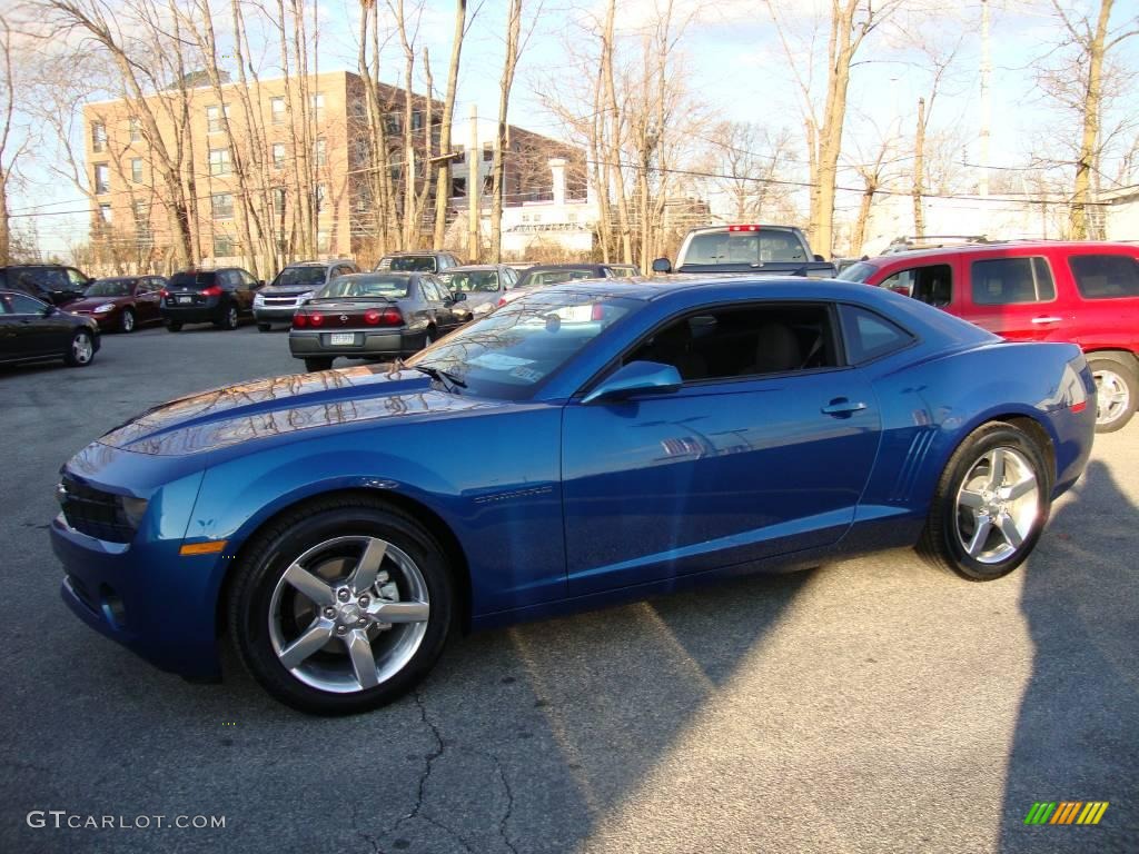 2010 Camaro LT Coupe - Aqua Blue Metallic / Black photo #10