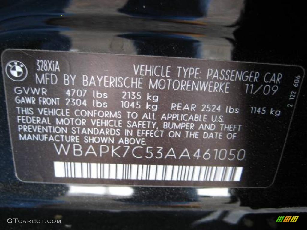 2010 3 Series 328i xDrive Sedan - Jet Black / Black Dakota Leather photo #9