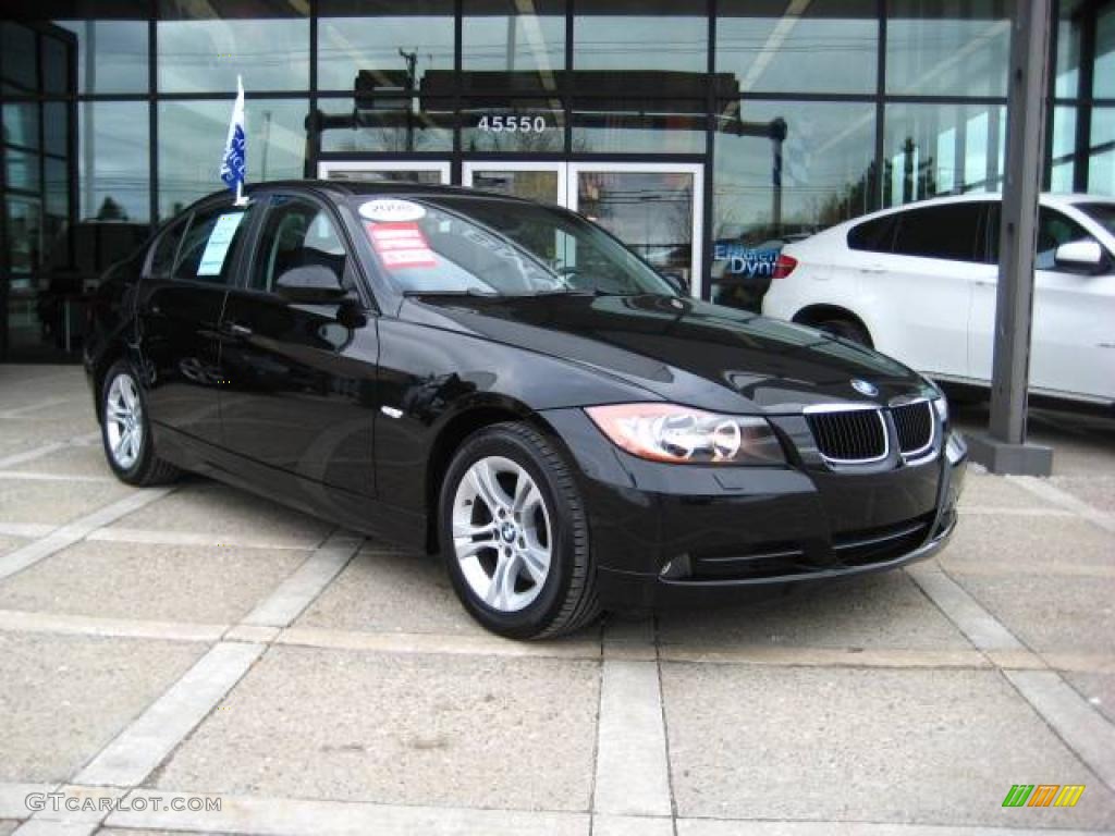 2008 3 Series 328xi Sedan - Jet Black / Black photo #1