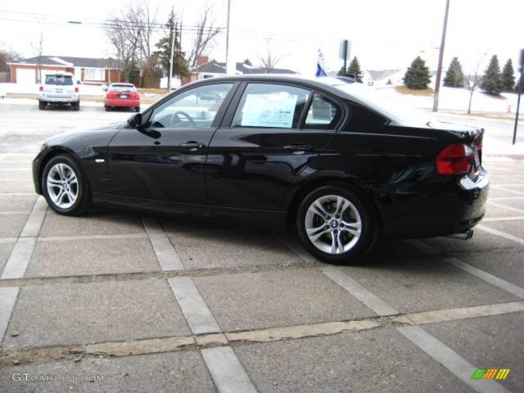 2008 3 Series 328xi Sedan - Jet Black / Black photo #5