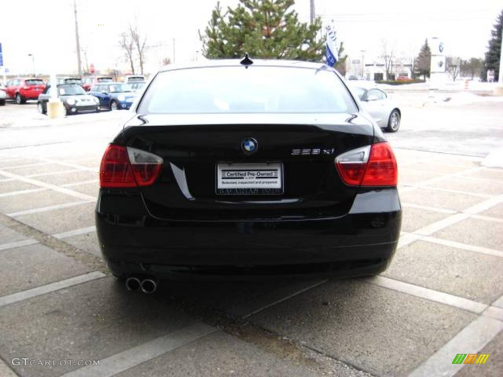 2008 3 Series 328xi Sedan - Jet Black / Black photo #7