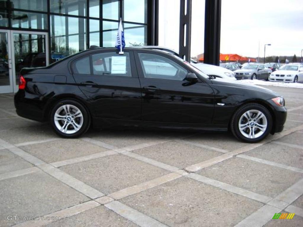 2008 3 Series 328xi Sedan - Jet Black / Black photo #9