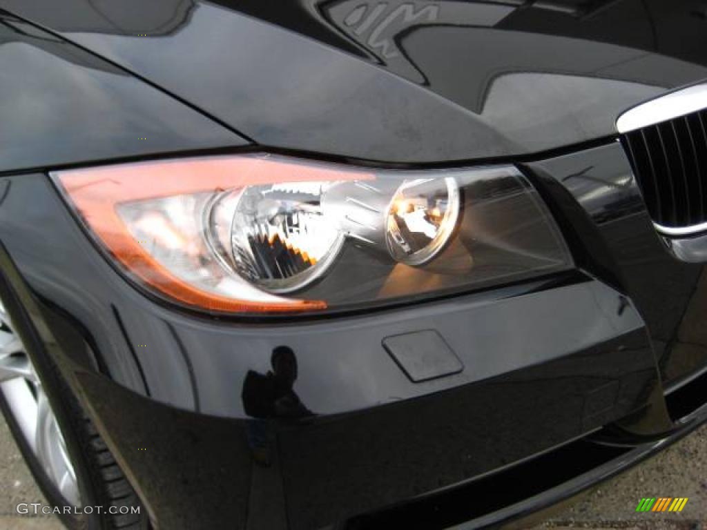 2008 3 Series 328xi Sedan - Jet Black / Black photo #11