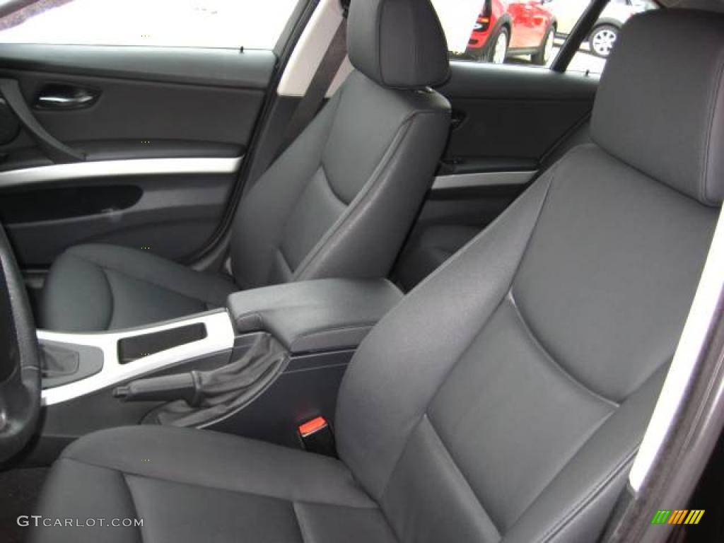 2008 3 Series 328xi Sedan - Jet Black / Black photo #14