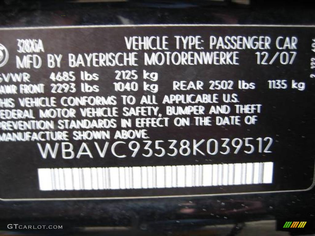 2008 3 Series 328xi Sedan - Jet Black / Black photo #25