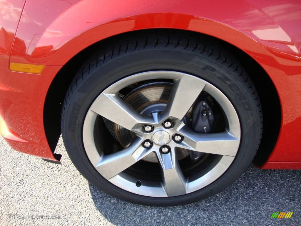 2010 Camaro SS Coupe - Inferno Orange Metallic / Black/Inferno Orange photo #23