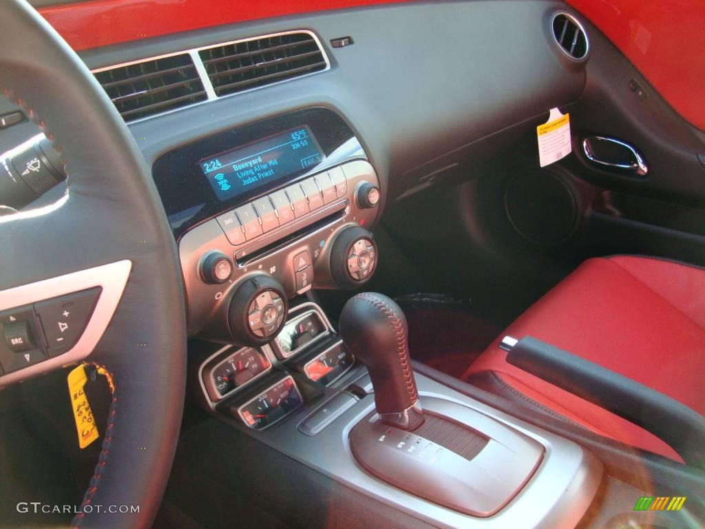 2010 Camaro SS Coupe - Inferno Orange Metallic / Black/Inferno Orange photo #26