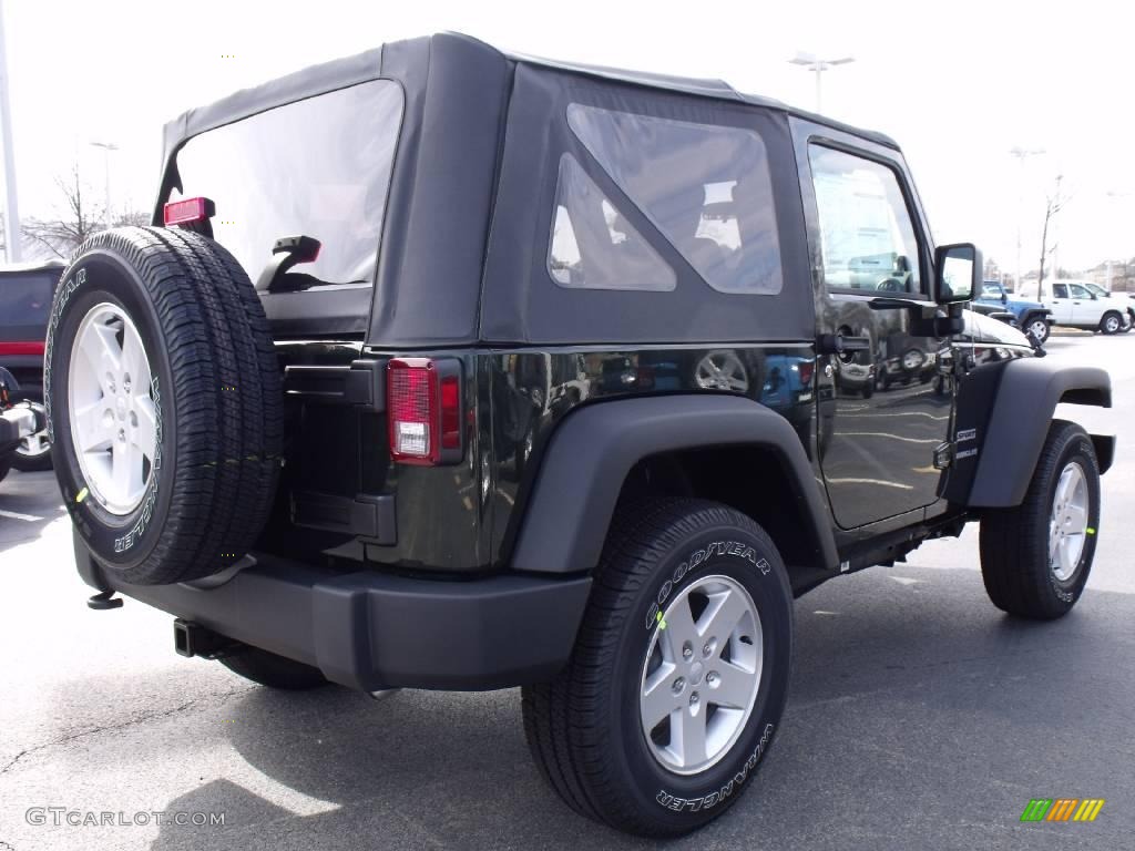 2010 Wrangler Sport 4x4 - Natural Green Pearl / Dark Slate Gray/Medium Slate Gray photo #3