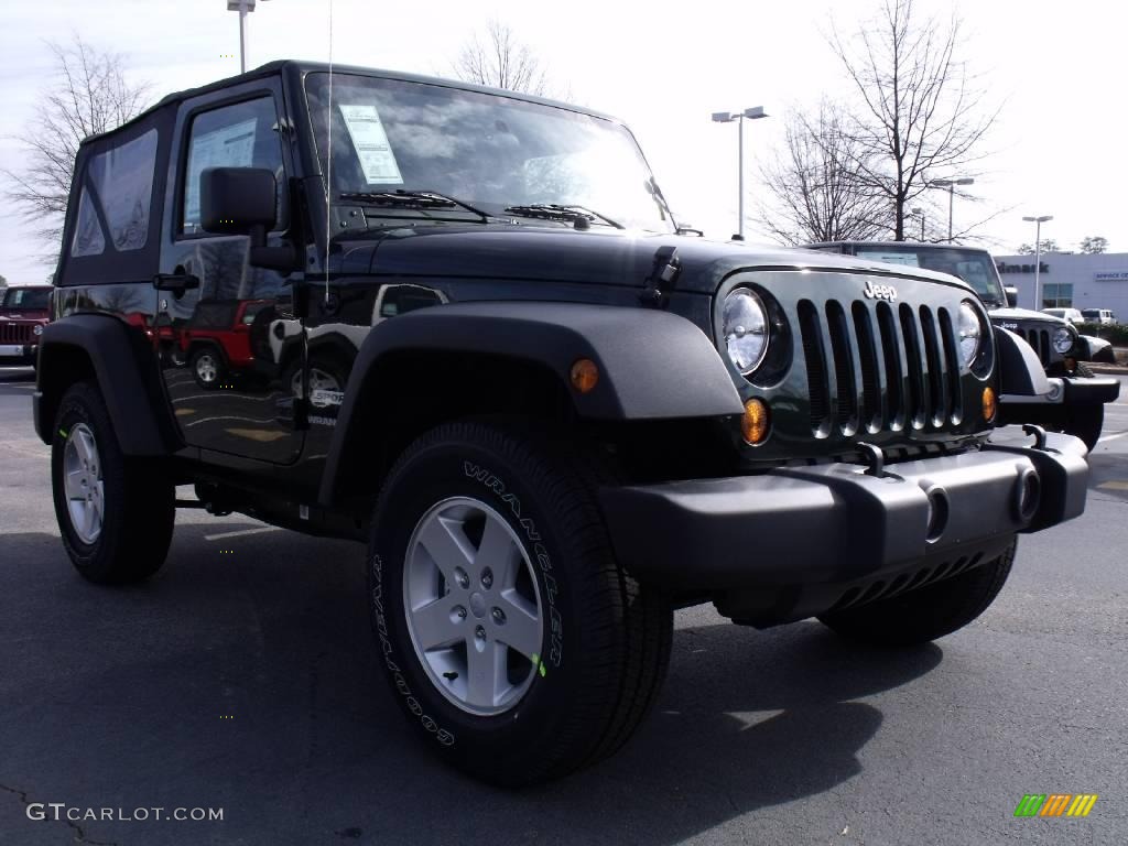 2010 Wrangler Sport 4x4 - Natural Green Pearl / Dark Slate Gray/Medium Slate Gray photo #4