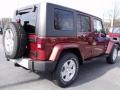 2010 Red Rock Crystal Pearl Jeep Wrangler Unlimited Sahara  photo #3