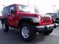 2010 Flame Red Jeep Wrangler Sport 4x4  photo #4