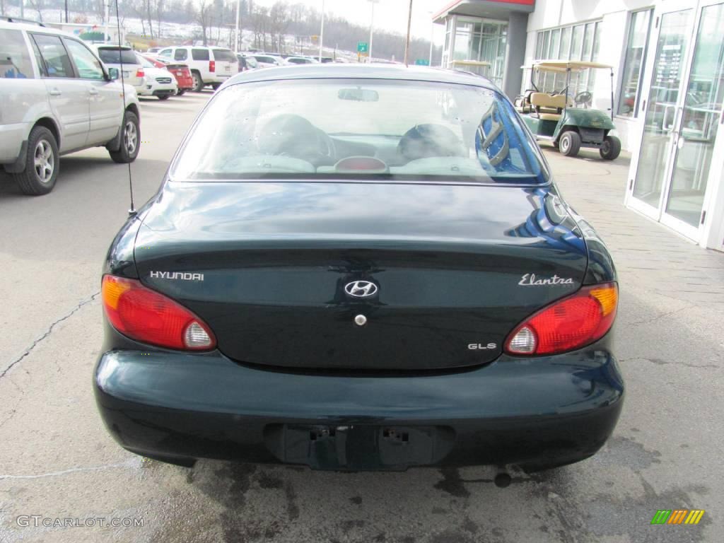2000 Elantra GLS Sedan - Forest Green / Beige photo #6