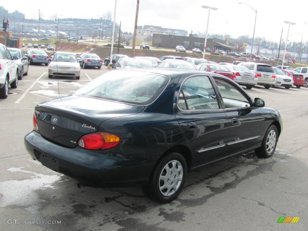 2000 Elantra GLS Sedan - Forest Green / Beige photo #7
