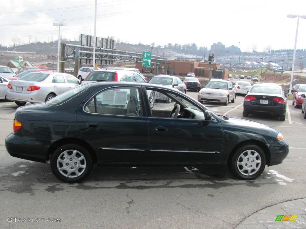 2000 Elantra GLS Sedan - Forest Green / Beige photo #8
