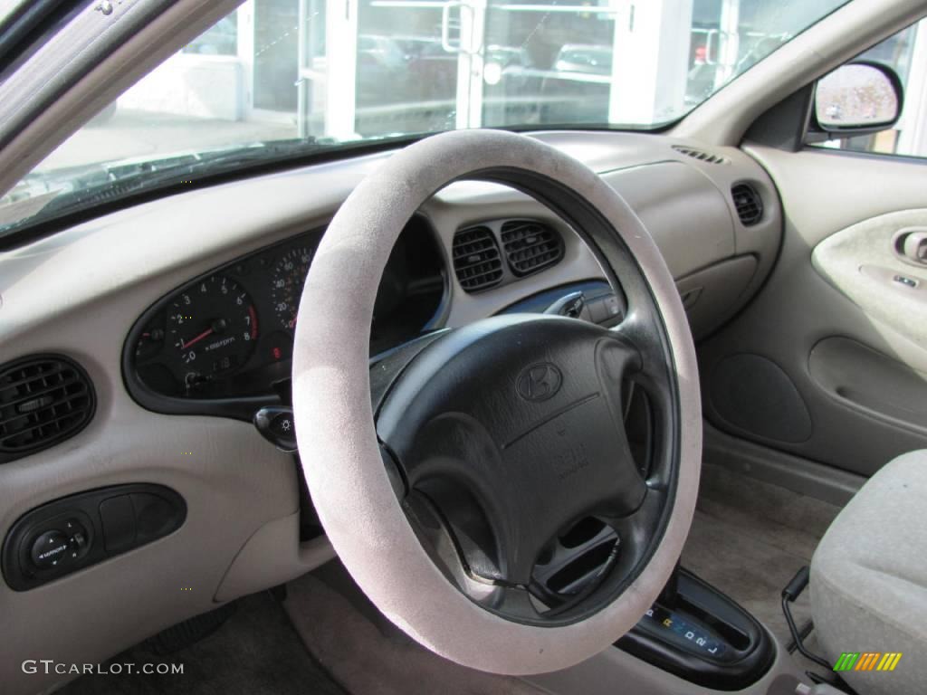 2000 Elantra GLS Sedan - Forest Green / Beige photo #13