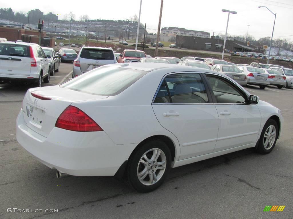 2007 Accord EX-L Sedan - Taffeta White / Ivory photo #6