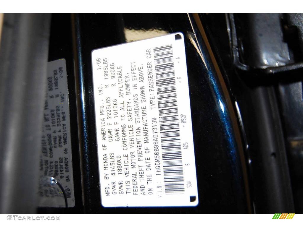 2006 Accord EX-L Sedan - Nighthawk Black Pearl / Ivory photo #19