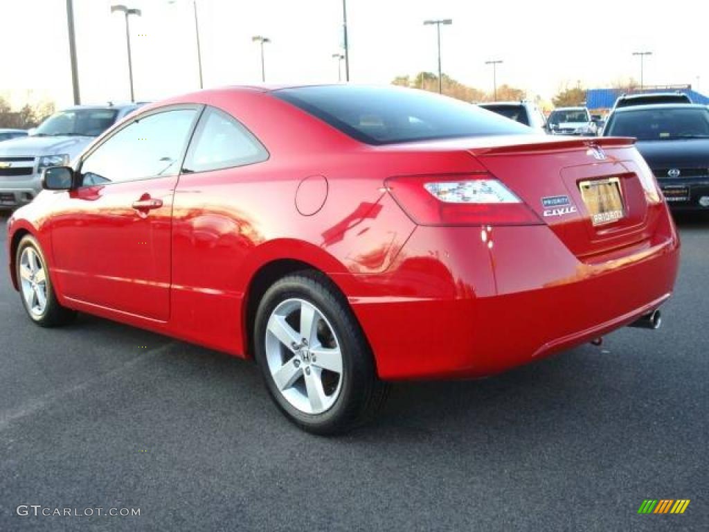 2008 Civic EX Coupe - Rallye Red / Gray photo #4