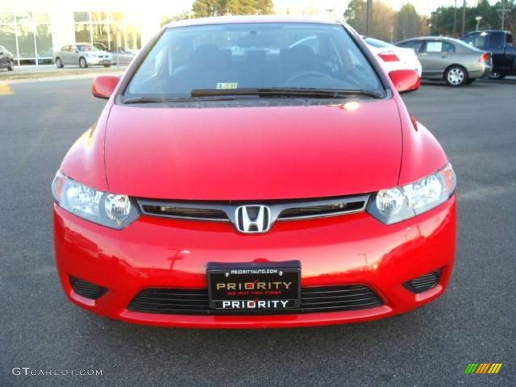2008 Civic EX Coupe - Rallye Red / Gray photo #9