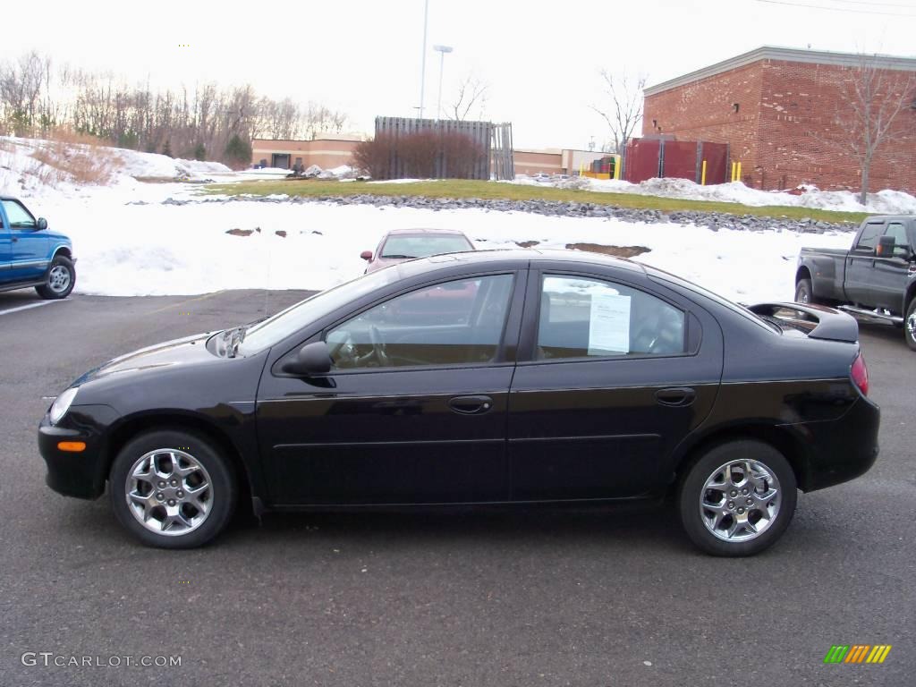 2002 Neon SXT - Black Clearcoat / Dark Slate Gray photo #7