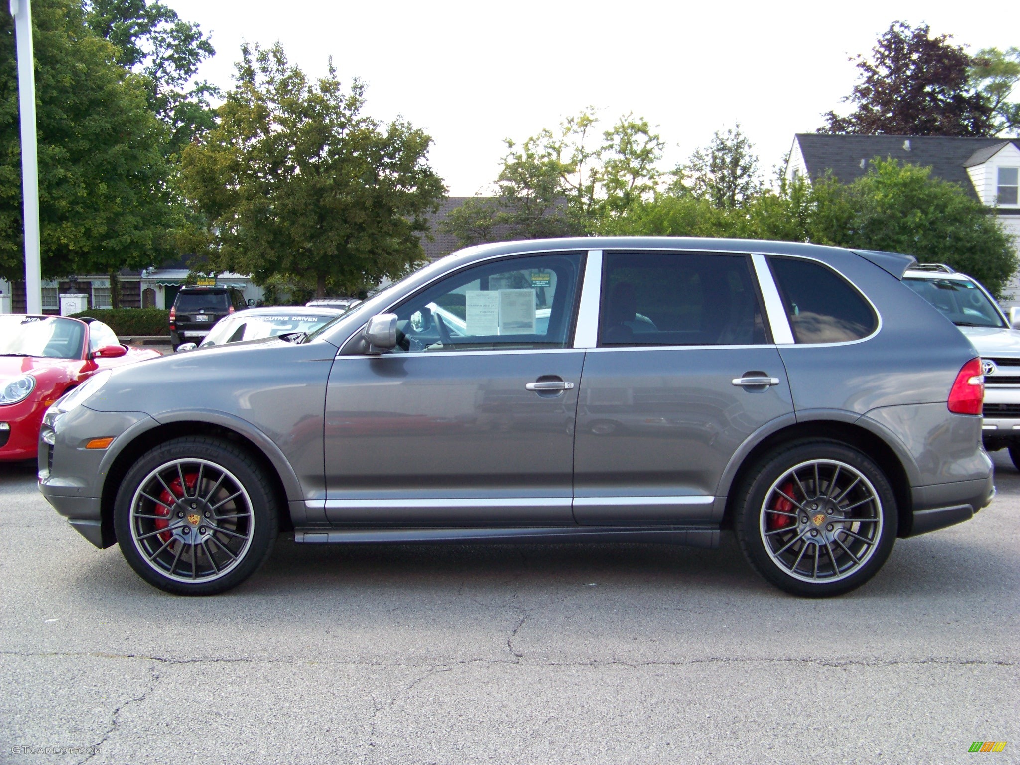 2008 Cayenne Turbo - Meteor Grey Metallic / Chestnut/Black Natural Leather photo #19