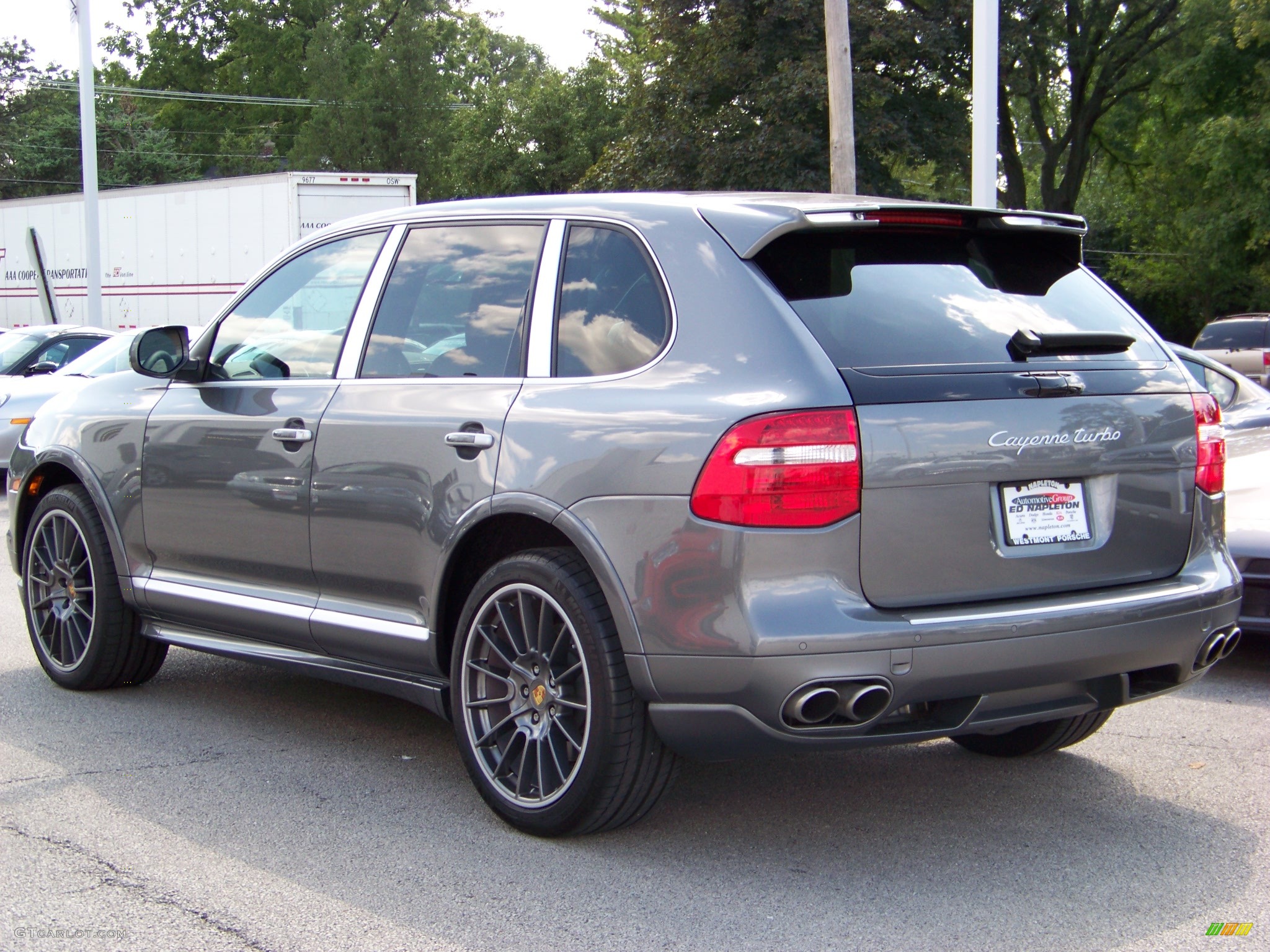 2008 Cayenne Turbo - Meteor Grey Metallic / Chestnut/Black Natural Leather photo #20