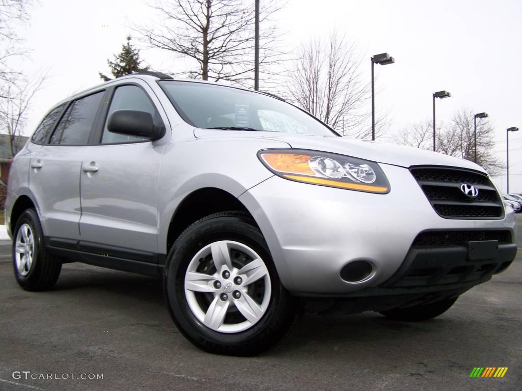 Bright Silver Hyundai Santa Fe