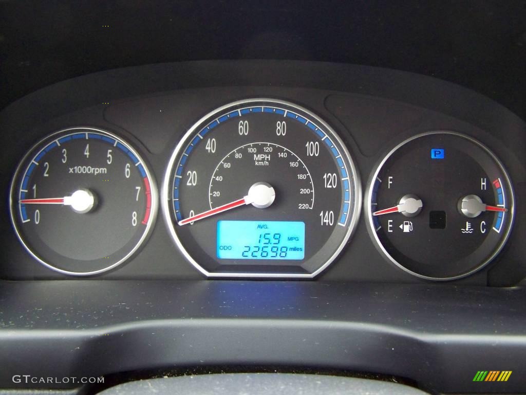 2009 Santa Fe GLS - Bright Silver / Gray photo #16