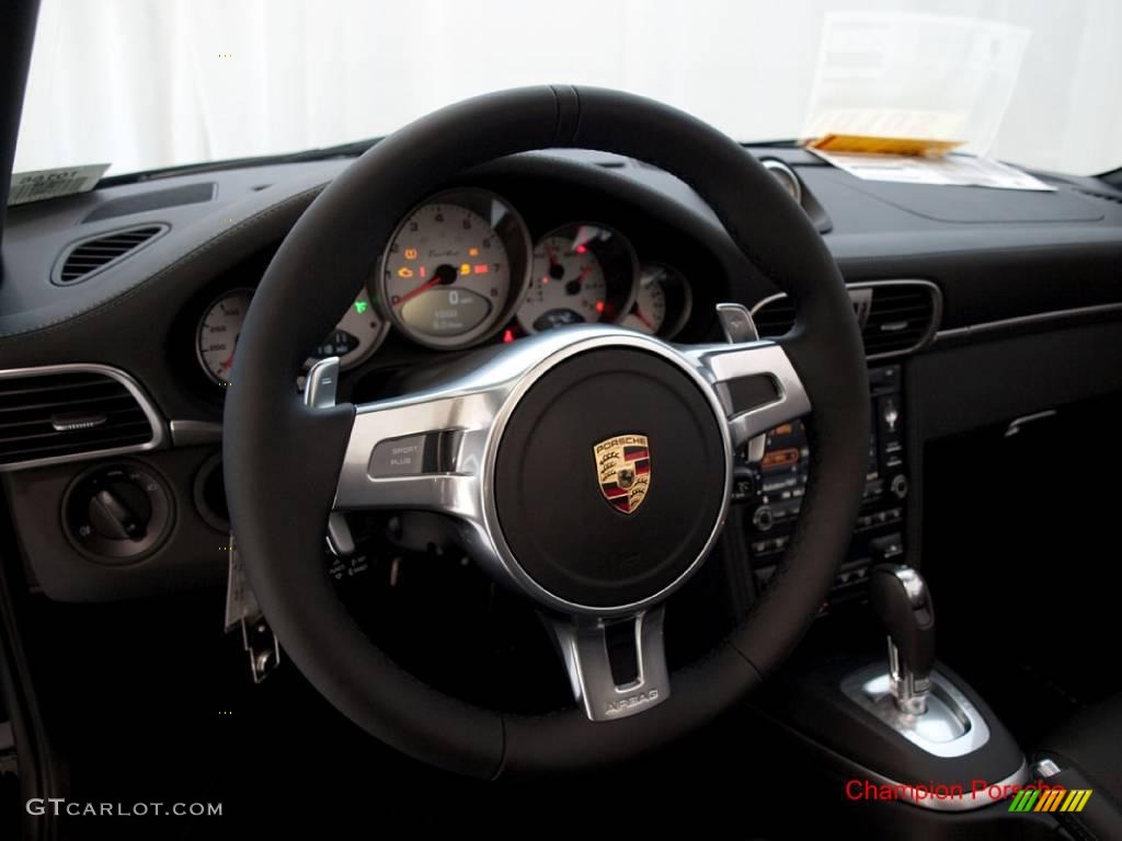 2010 911 Turbo Cabriolet - Black / Black photo #14